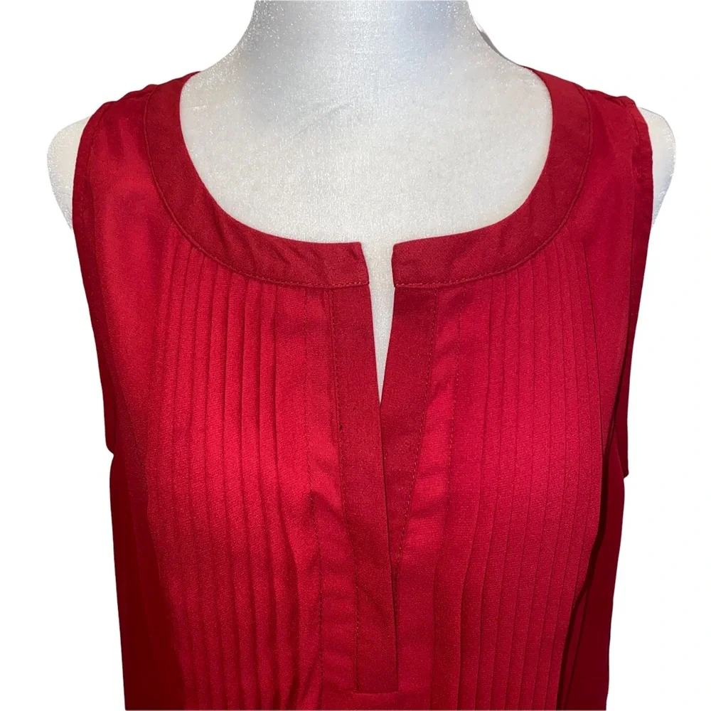 BKE NWT Red Sleeveless Blouse M - Picture 4 of 11
